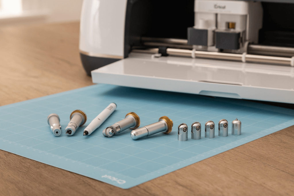 Cricut Maker suite of tools for decorative projects.
