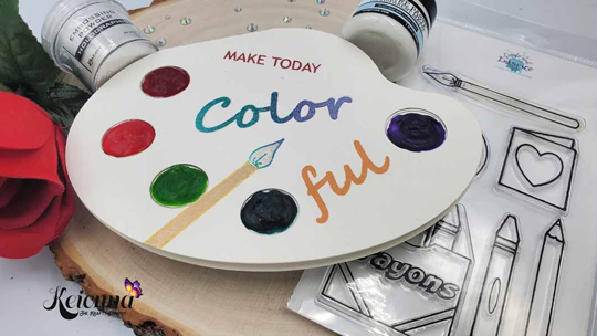 Mental health greeting card that says "Make today colorful"
