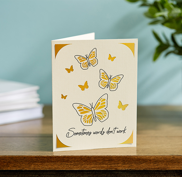butterfly sympathy greeting card