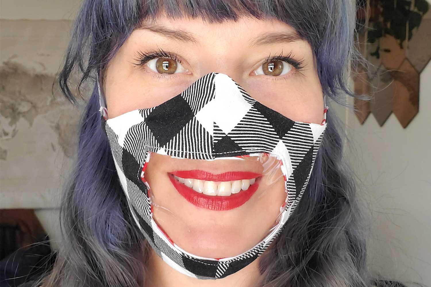 Cricut face mask with window for deaf and hard of hearing communities