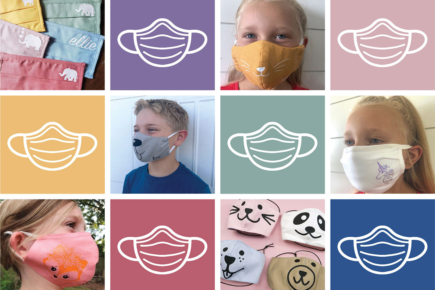 Personalized Cricut face masks your kids will want to wear