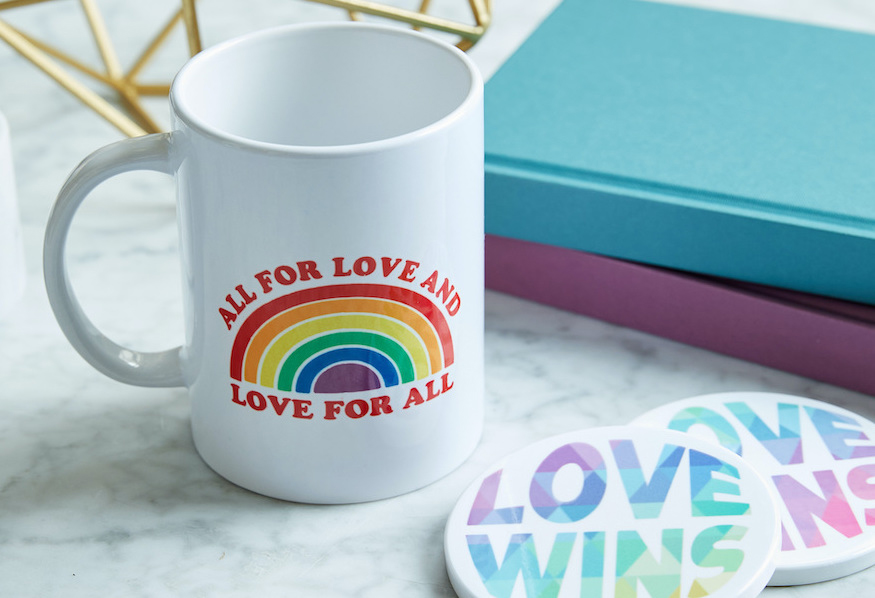 Colorful, customized drinkware to complete your DIY Pride collection