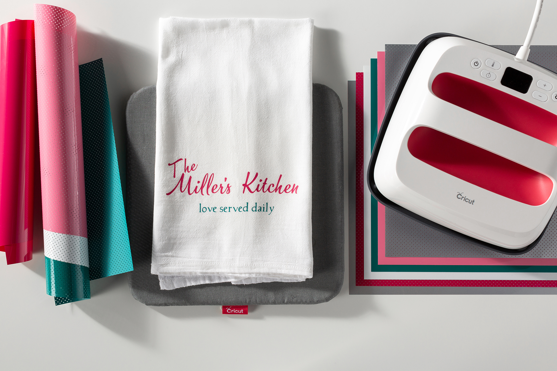 Dish towel personalized to say the Miller's Kitchen