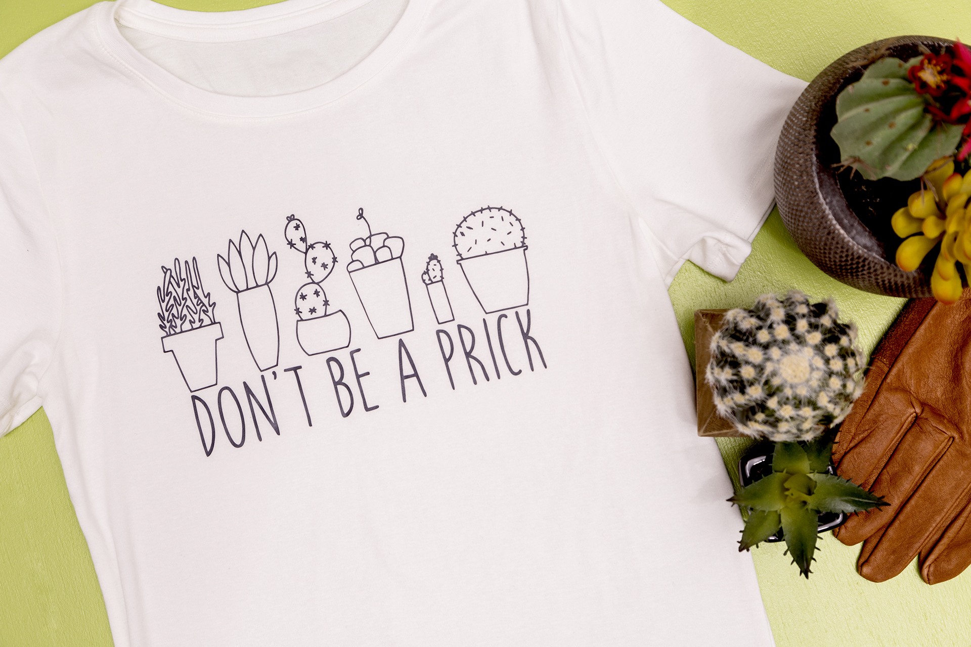 Geschenkidden für Pflanzenfans und Gartenfreunde: Kaktus-Shirt