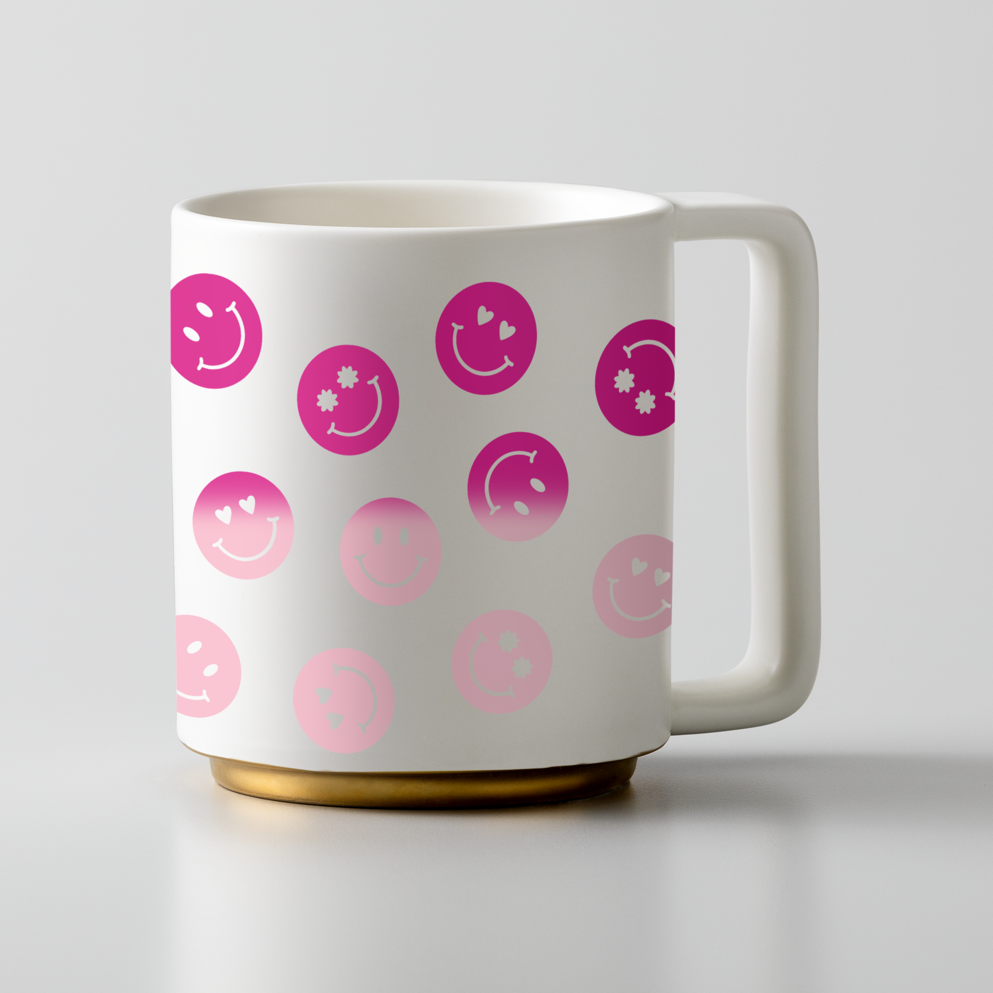Happy face mug with Color Change Vinyl (Hot)