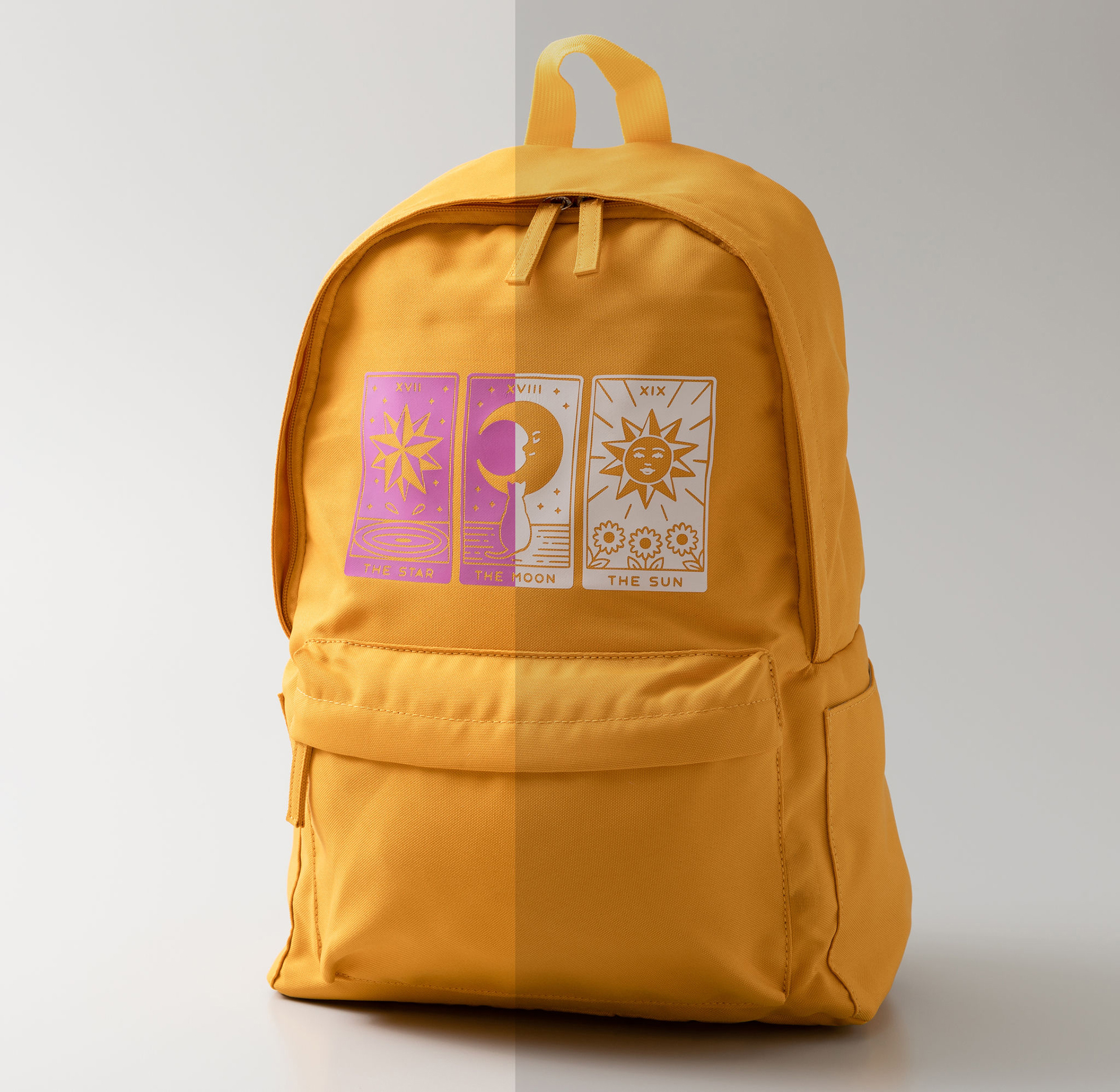 Backpack with UV Color Change Iron-On Vinyl