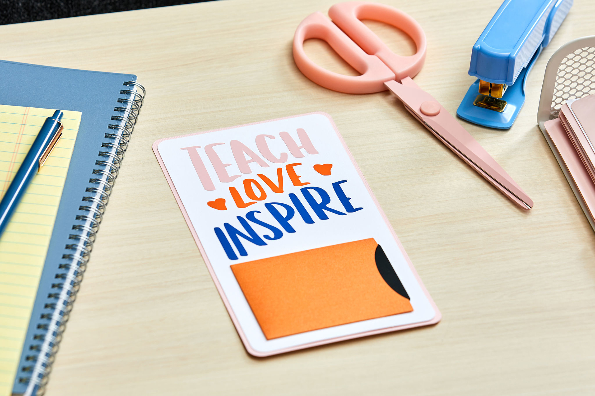 Teach Love Inspire gift card holder for Teacher Appreciation Week