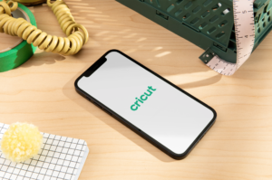 Phone with Cricut logo