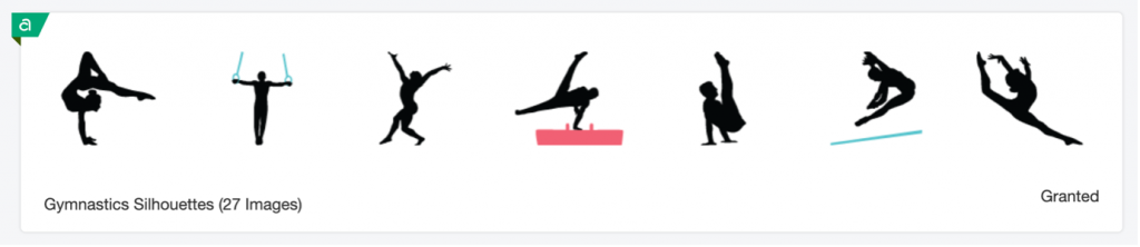 Gymnastic Silhouettes Cricut image set