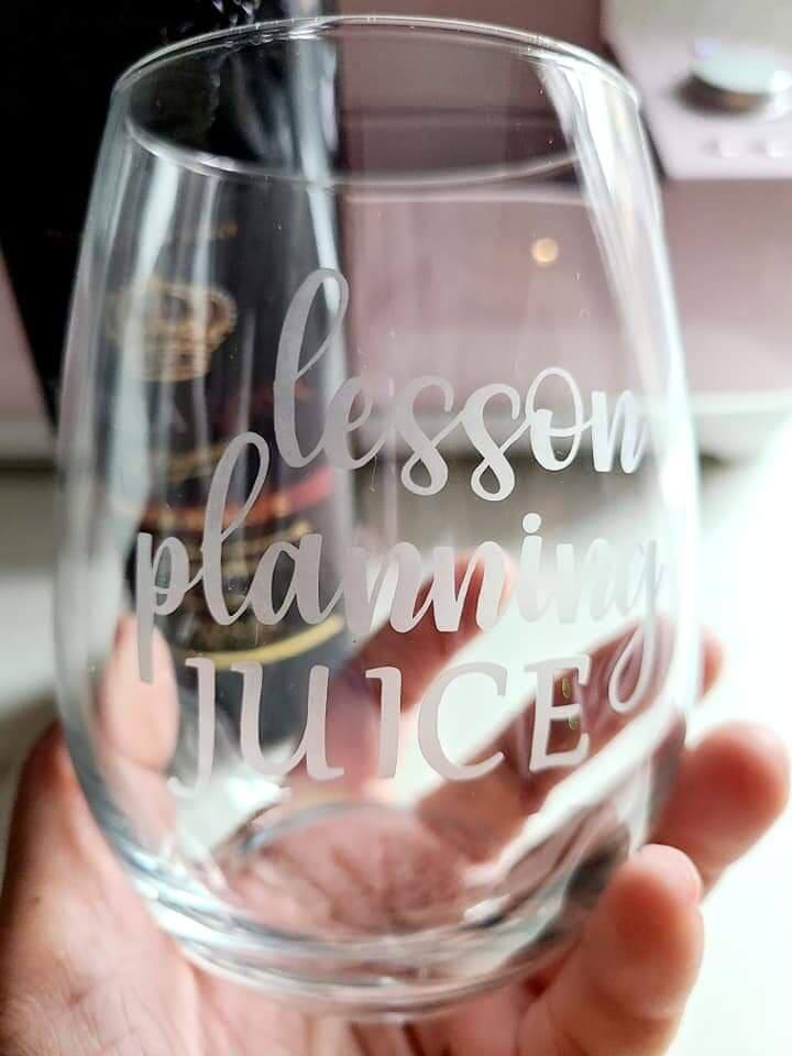 Personalised Etched Wine Glass