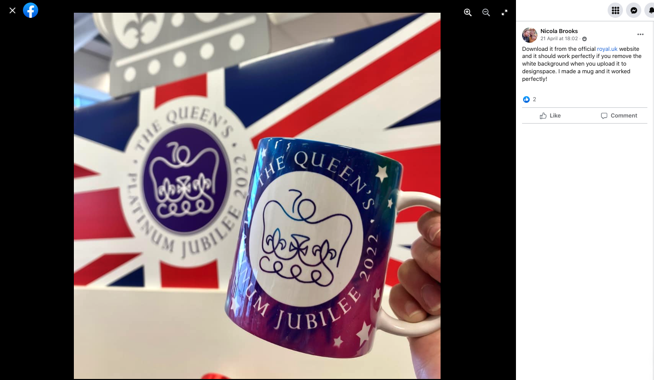 Cricut Mugs with Jubilee emblem
