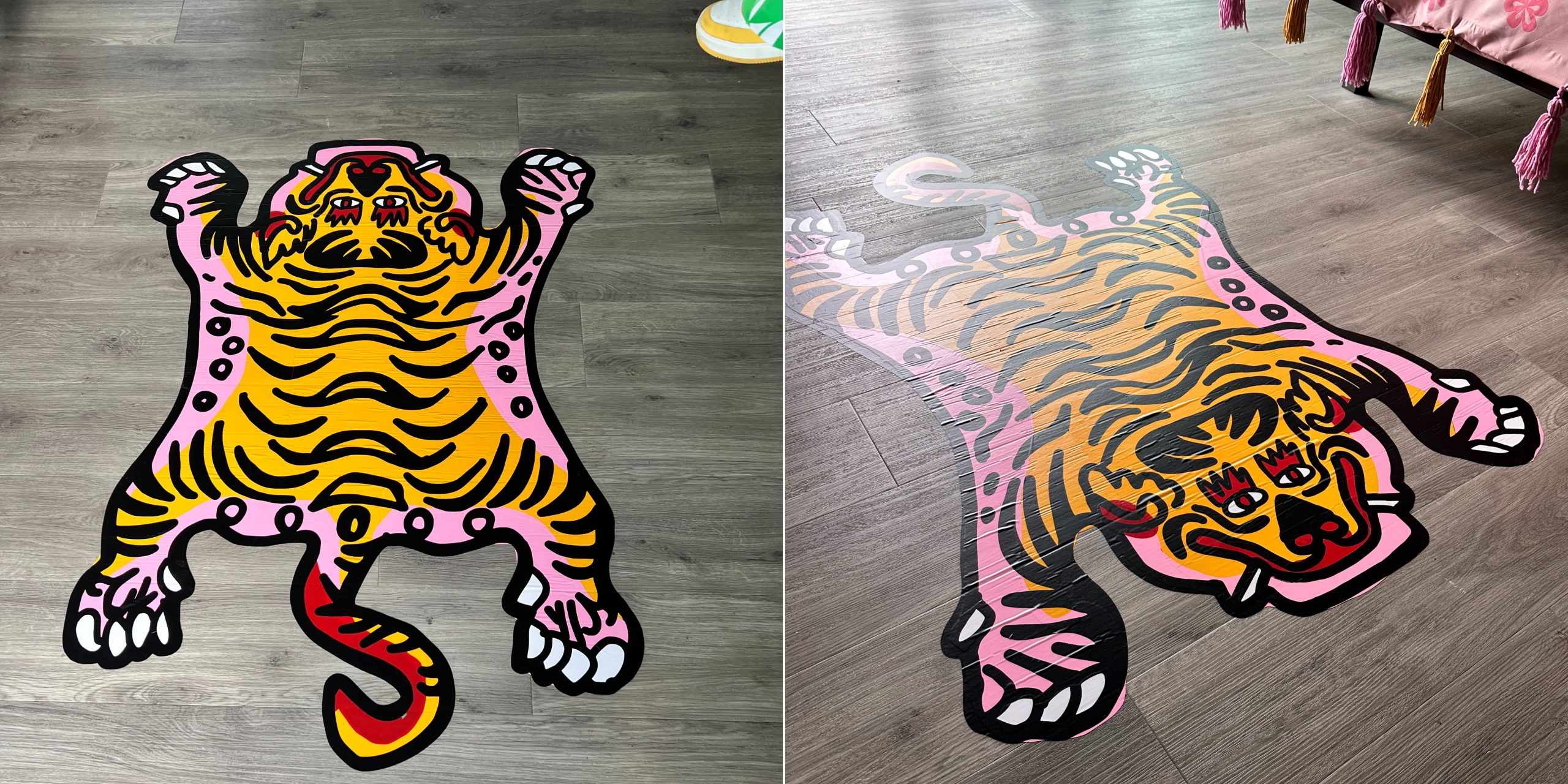 DIY tibetan tiger rug