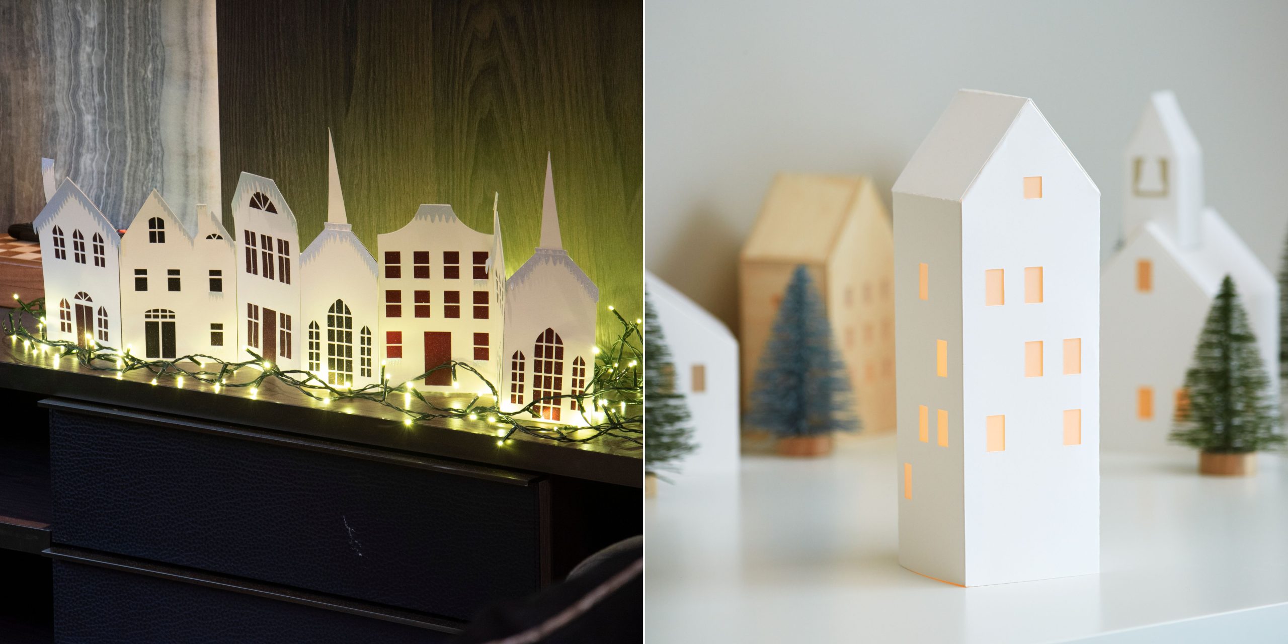 Cardstock DIY Christmas Houses