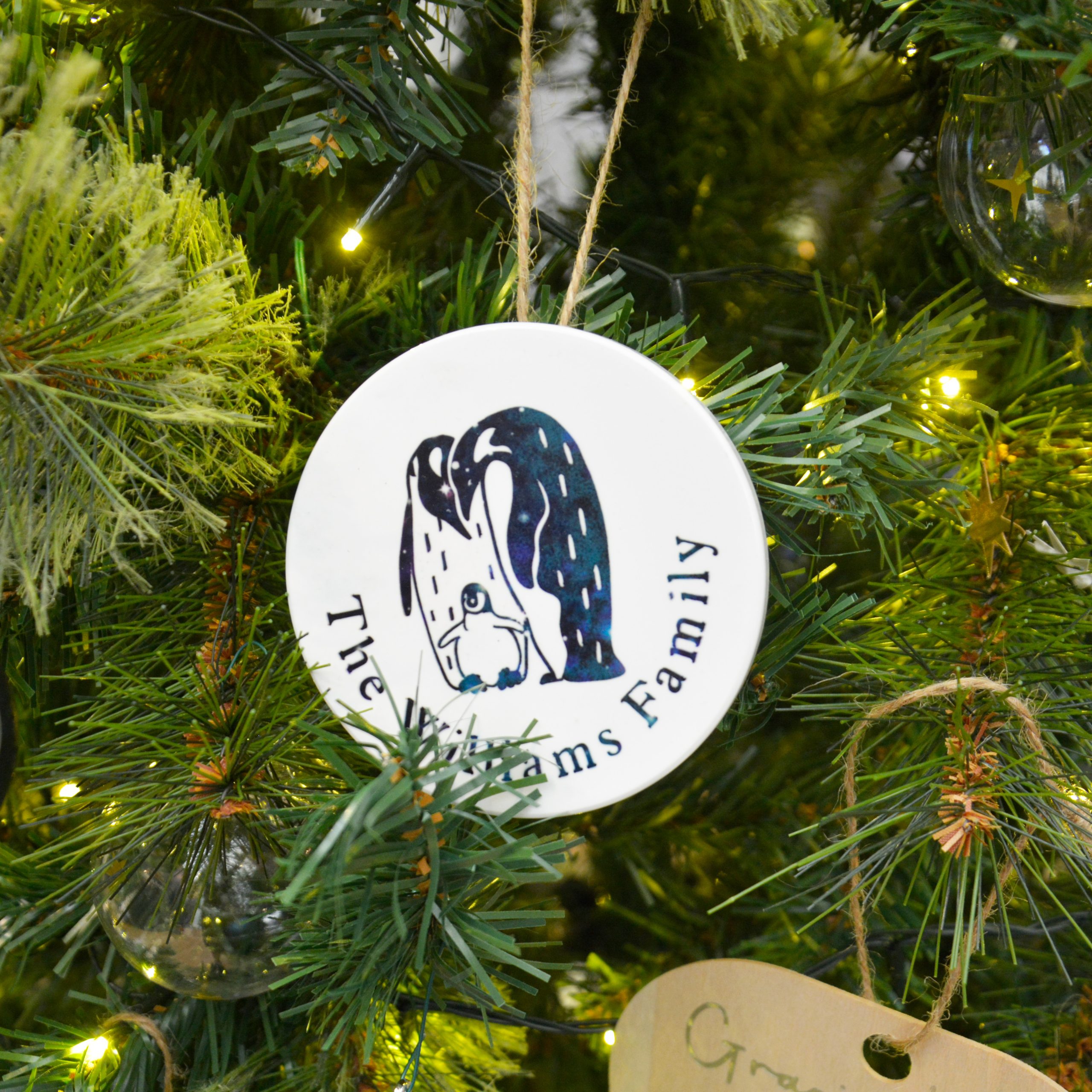 Personalised family Christmas Tree Bauble