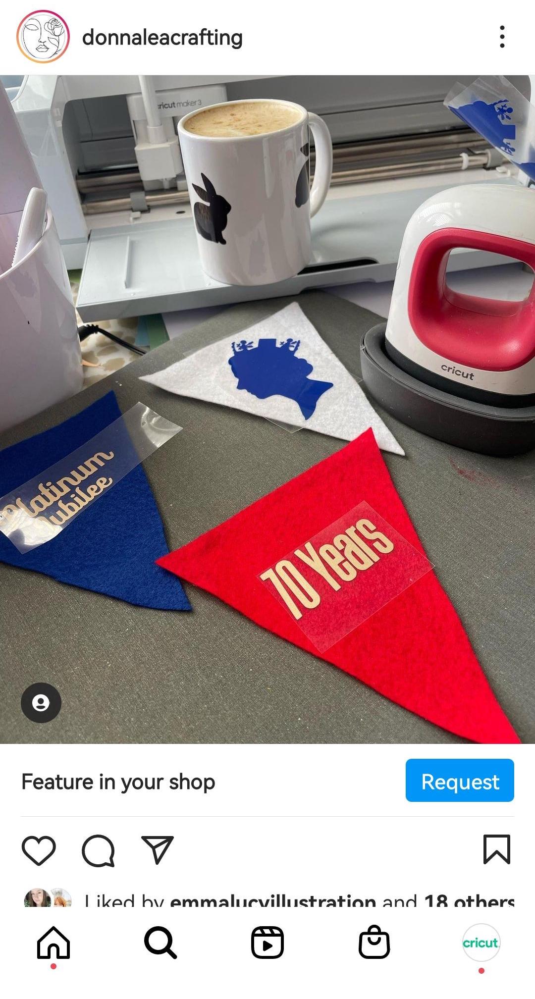 Jubilee bunting made with Cricut