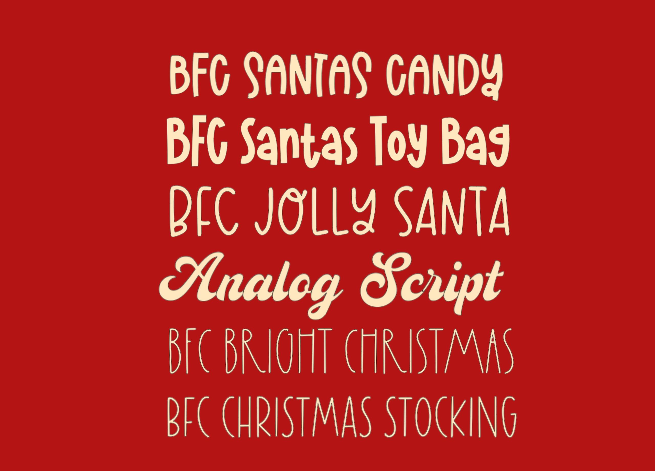 Christmas Fonts in Cricut Design Space