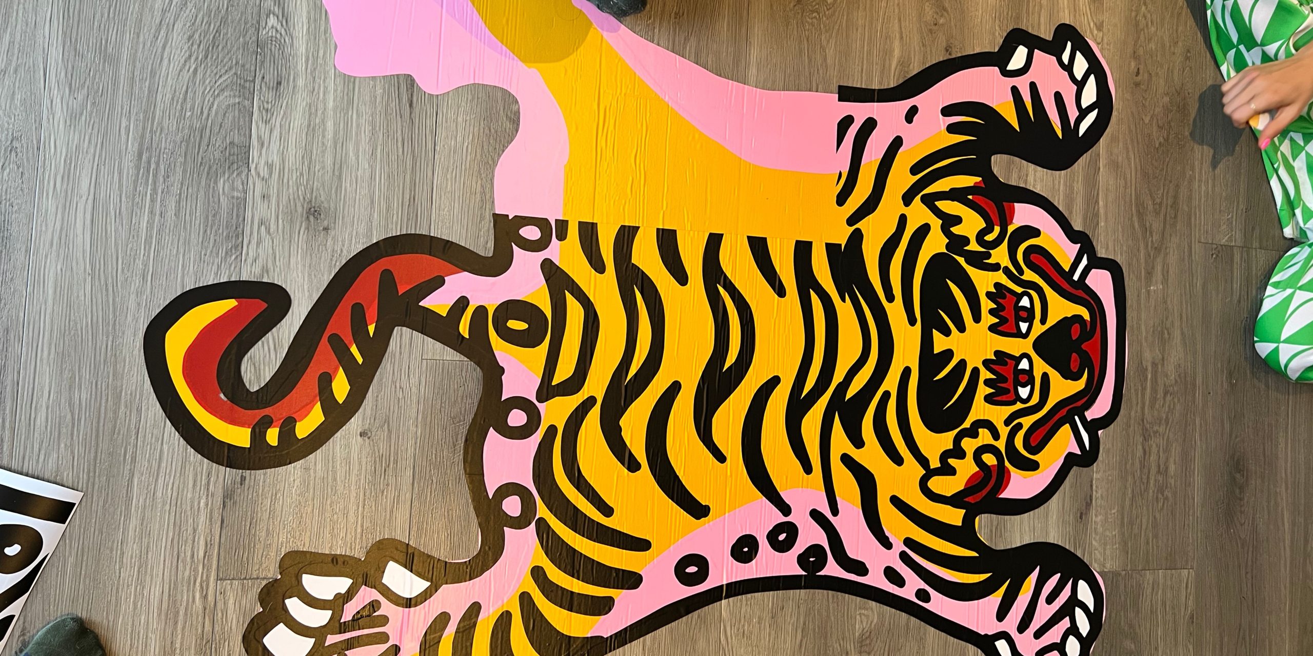 Cricut Project idea: Tibetan tiger rug made with vinyl
