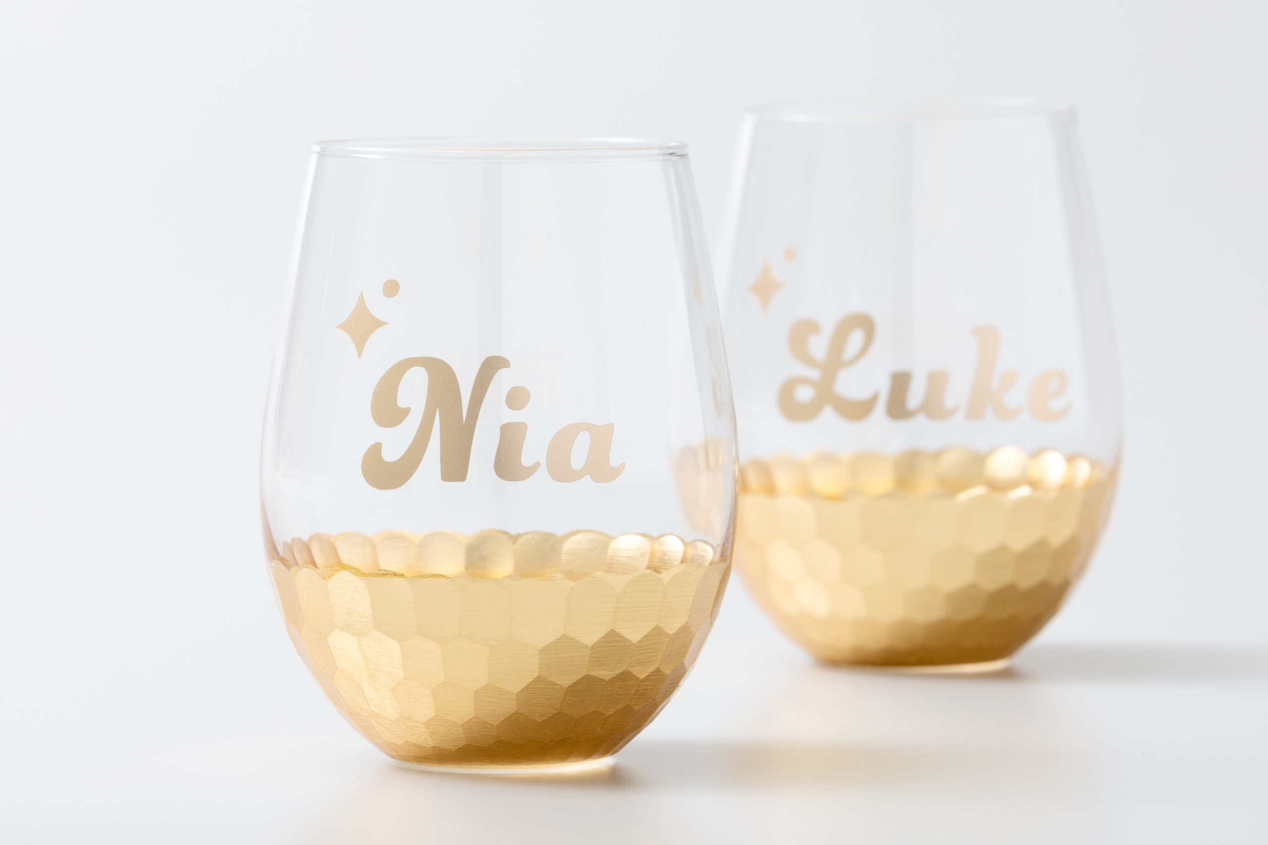 Personalised wine glass tumbler gift idea