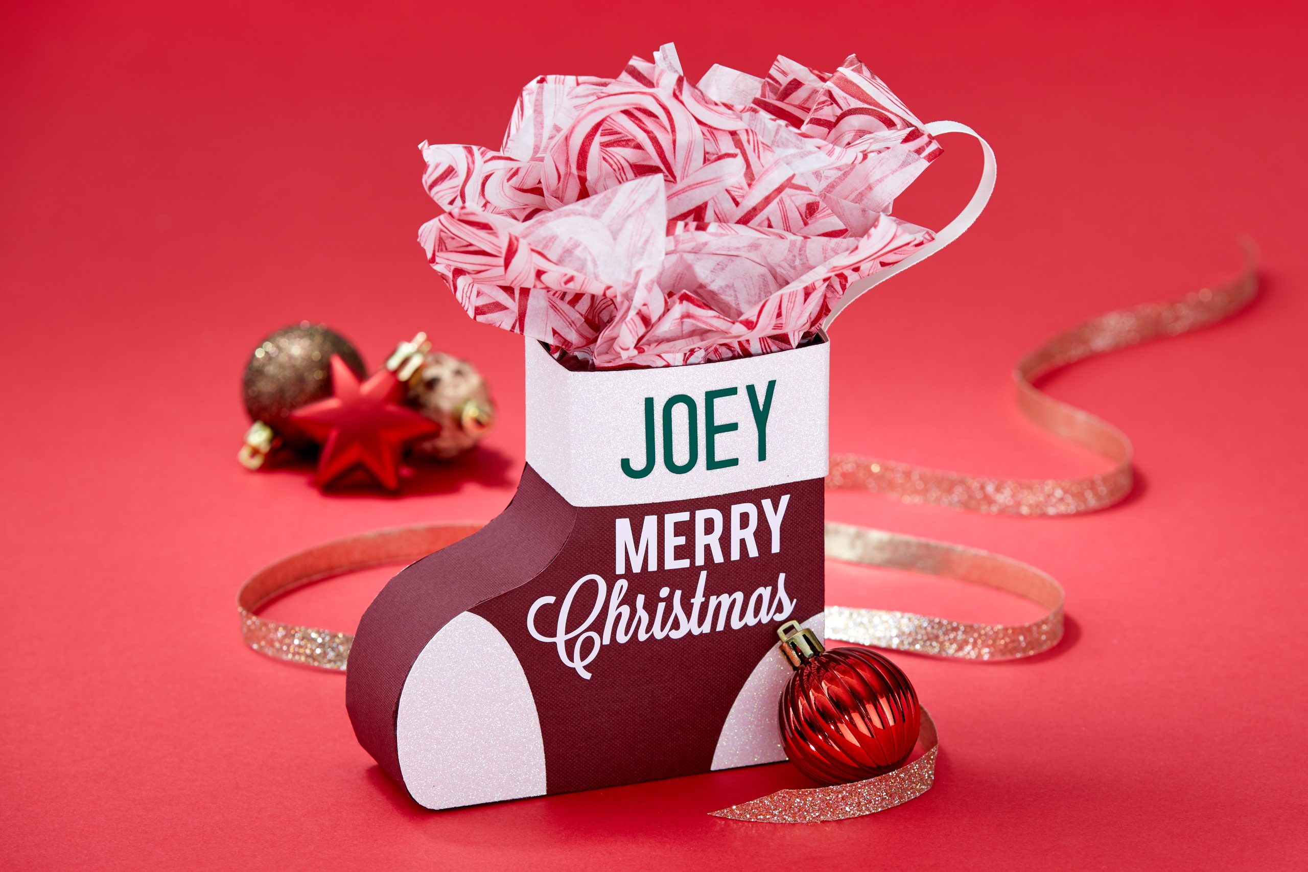 3D Christmas Stocking Gift Box