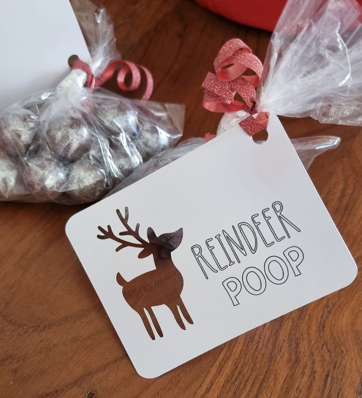 Reindeer Poop Funny Chocolate Treat Bags