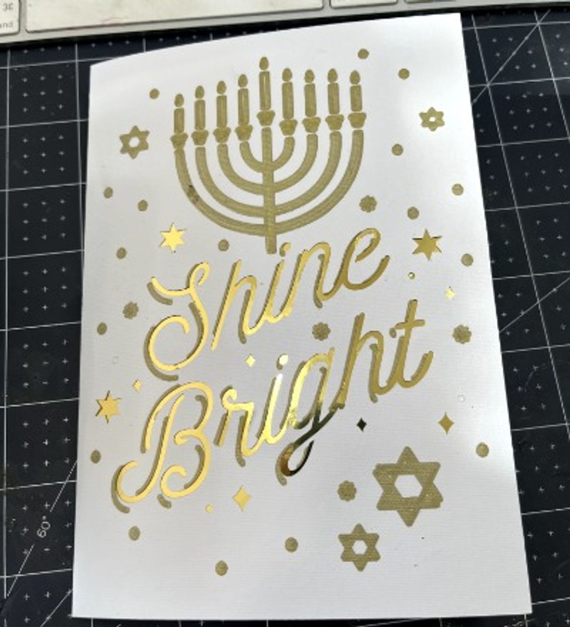 Shine Bright Hanukkah Menorah Card