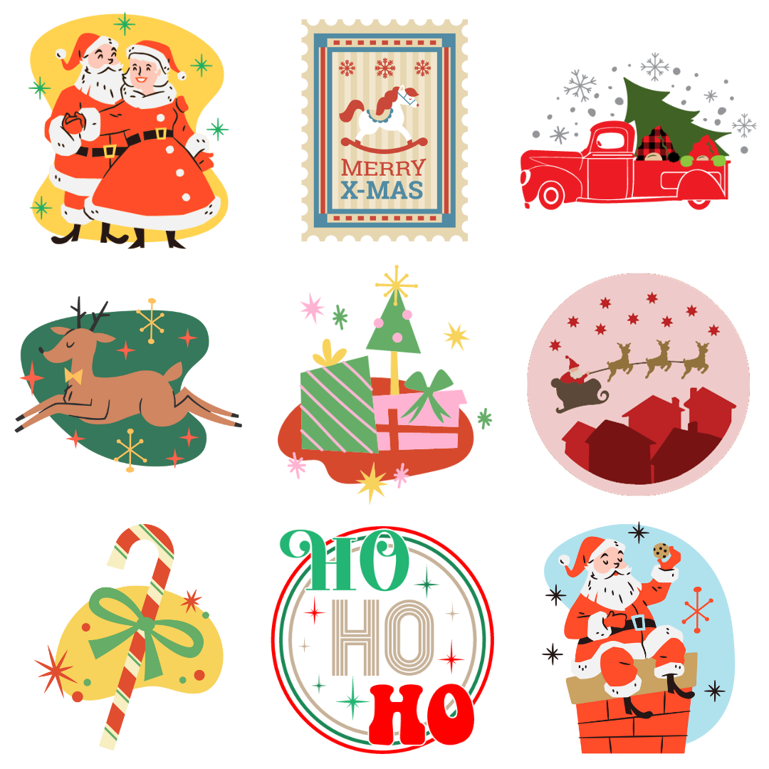 Vintage Christmas SVGs