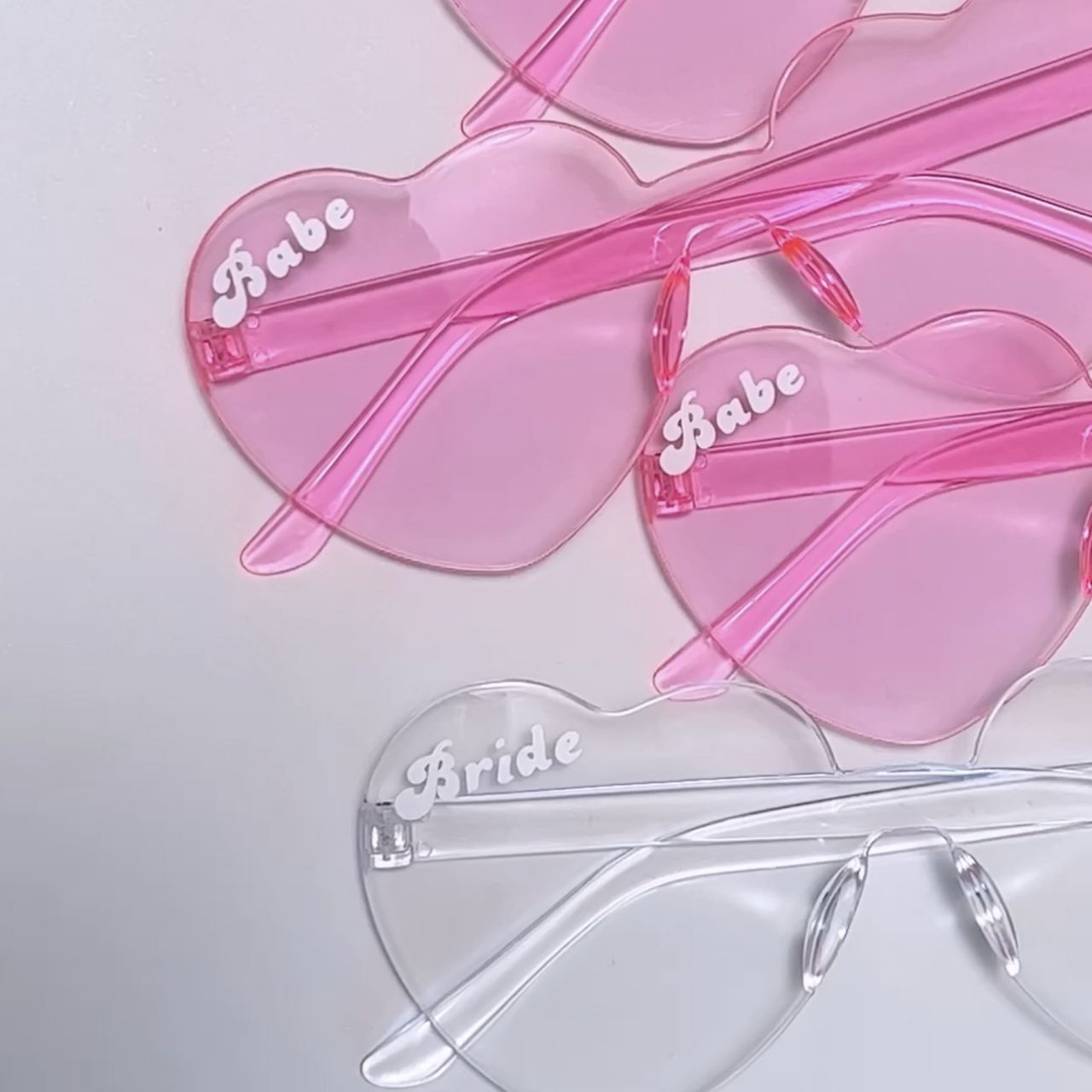 Personalized Bachelorette Party Heart Shaped Sunglasses