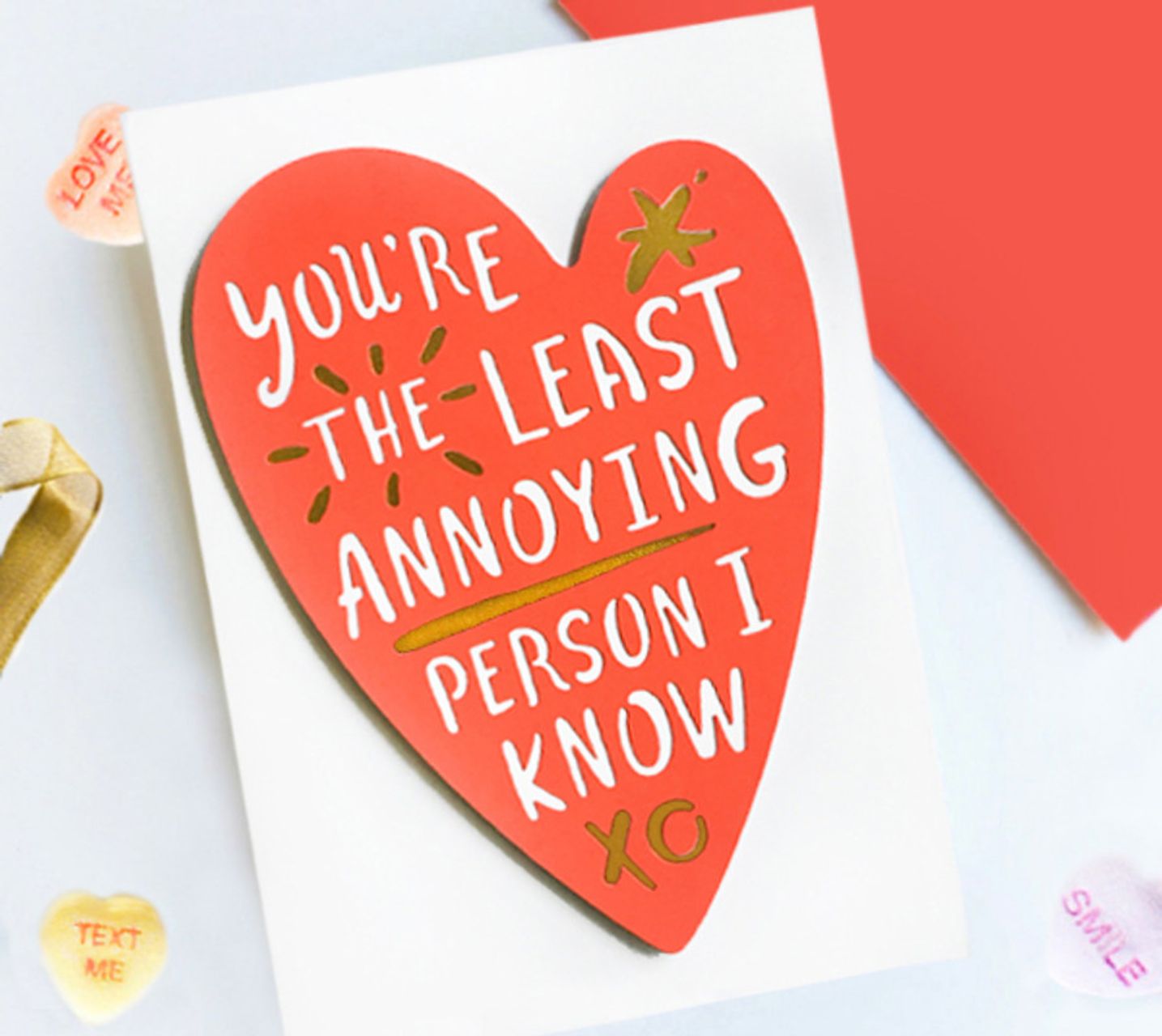 Least Annoying Person I Know Valentine's Day Card