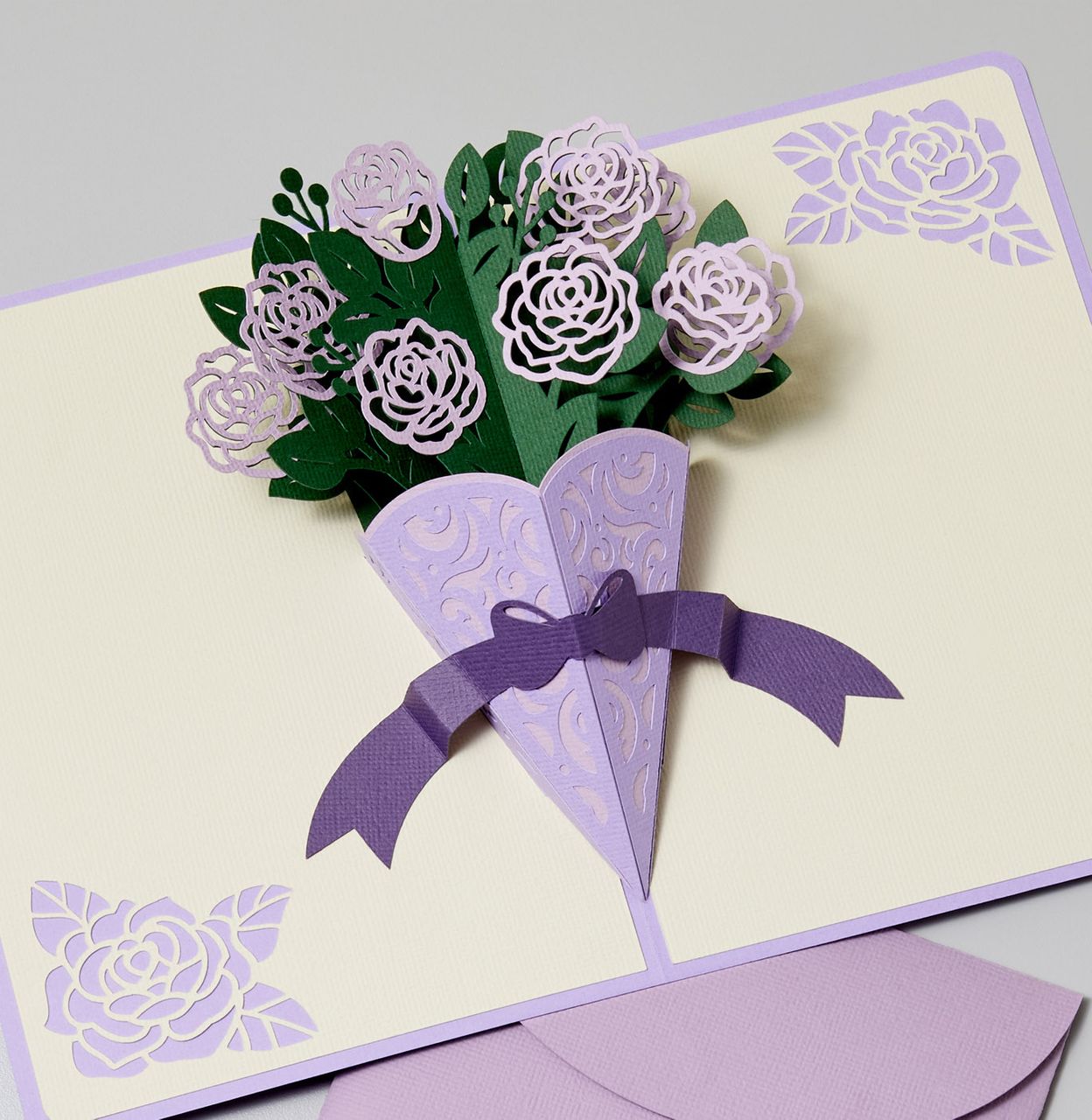 3D Pop-Up Bouquet Valentine's Day Card