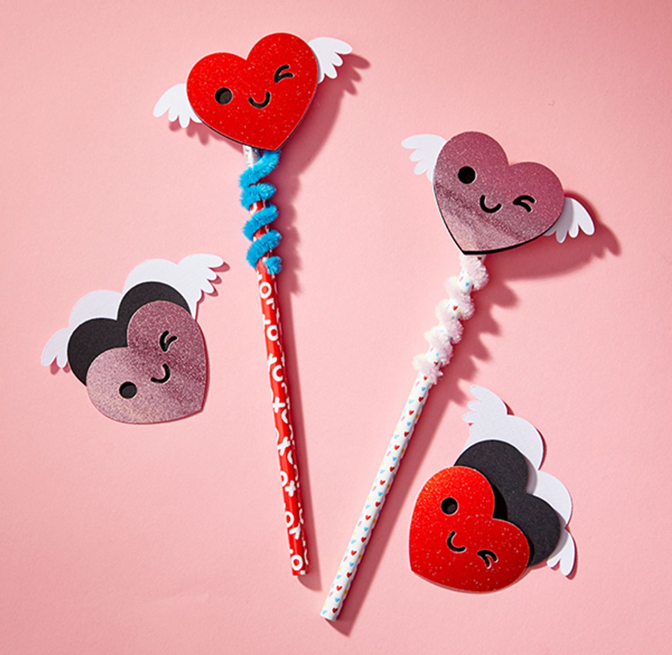 Valentines Day Heart Pencil Toppers
