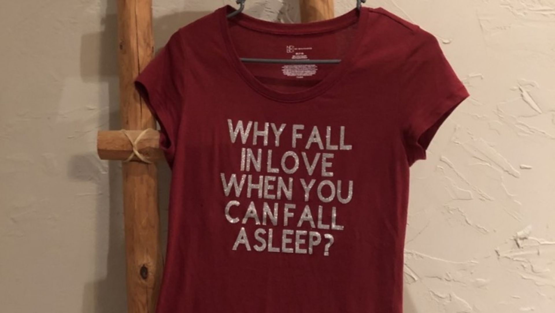 "Why Fall In Love When You Can Fall Asleep?" Anti-Valentine's Day T-Shirt