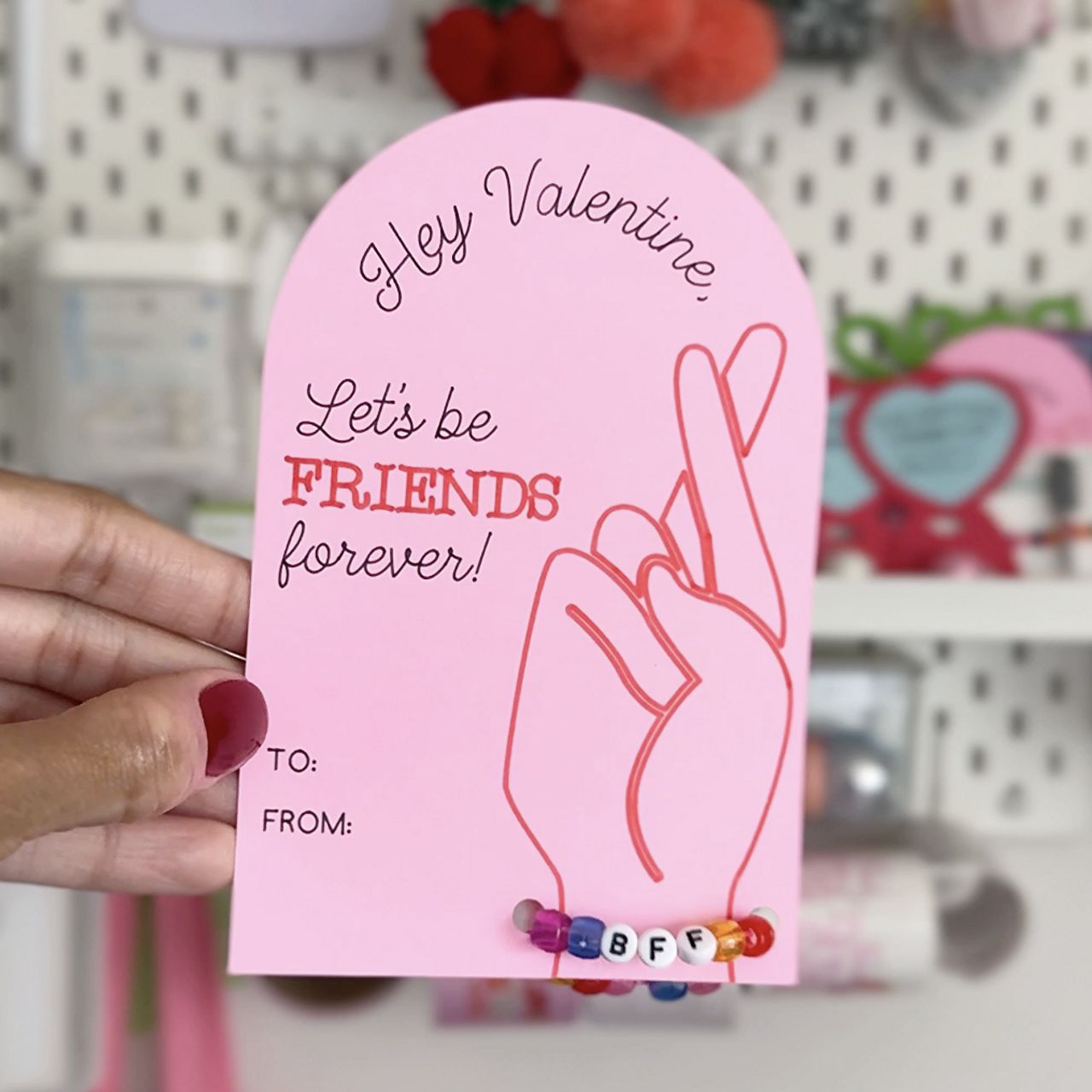 Friendship Bracelet Valentine's Day Card