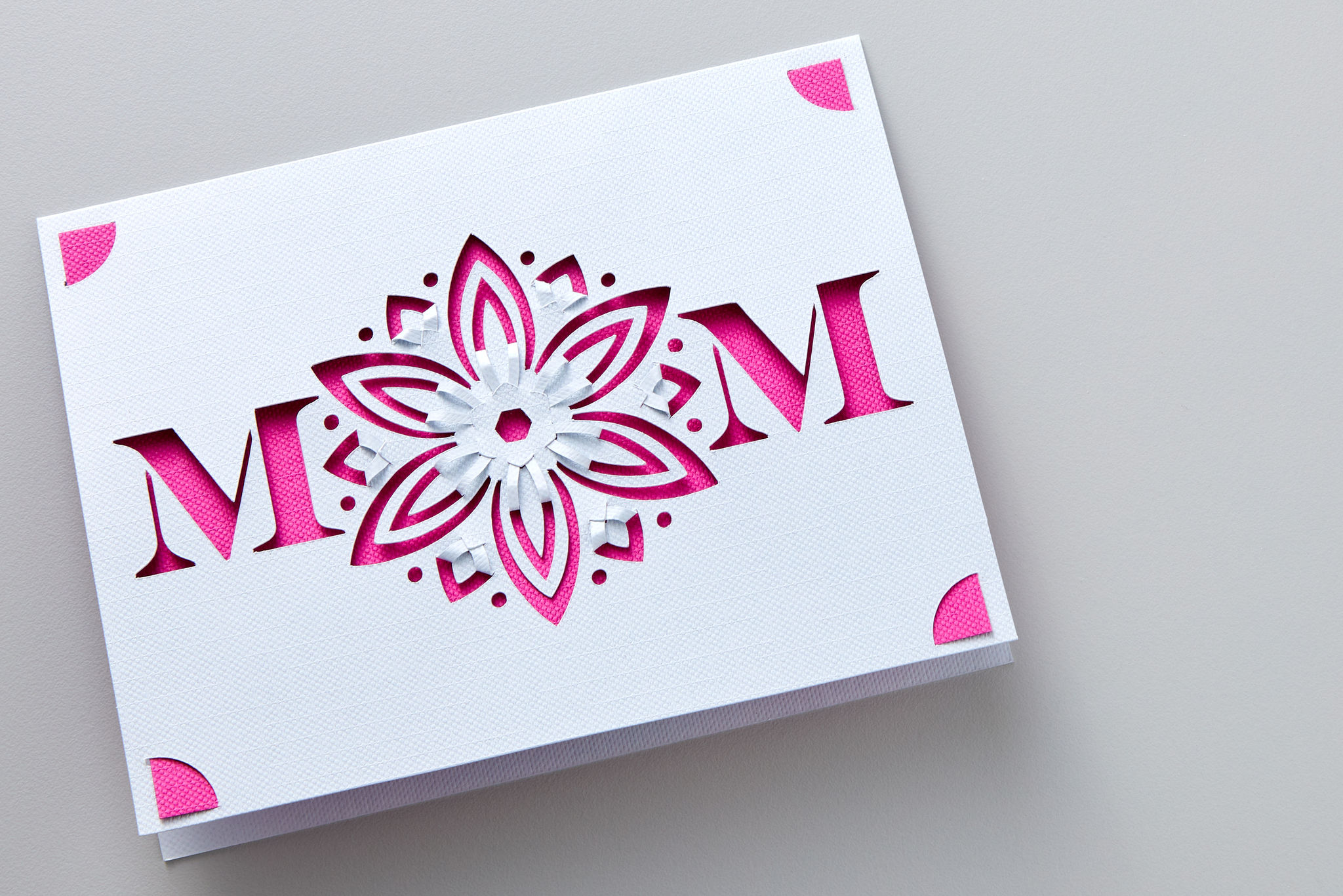 Fold-and Tuck Mother's day card that just says mom