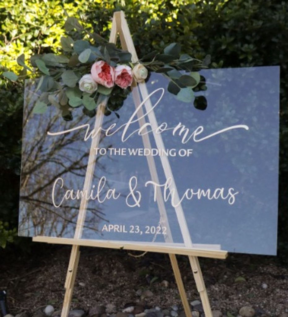 Acrylic Wedding Sign
