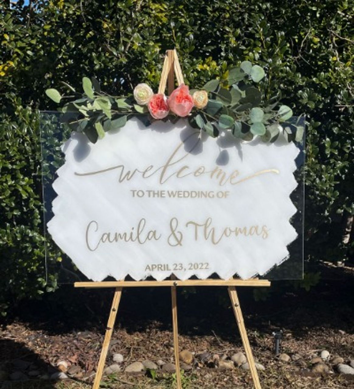 Painted Acrylic Wedding Sign