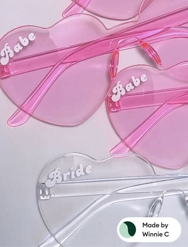 Customized bridal party/bachelorette sunglasses
