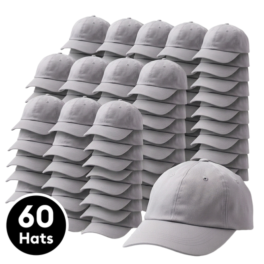 Cricut Ball Cap Hat Blank, Grey (60ct)