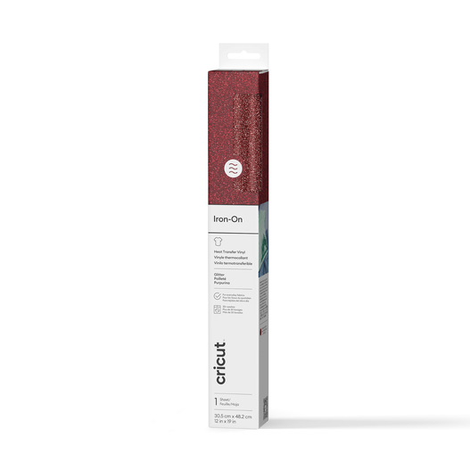 Glitzer Iron-On (0,5 m / 1,6 Fuß), Rot
