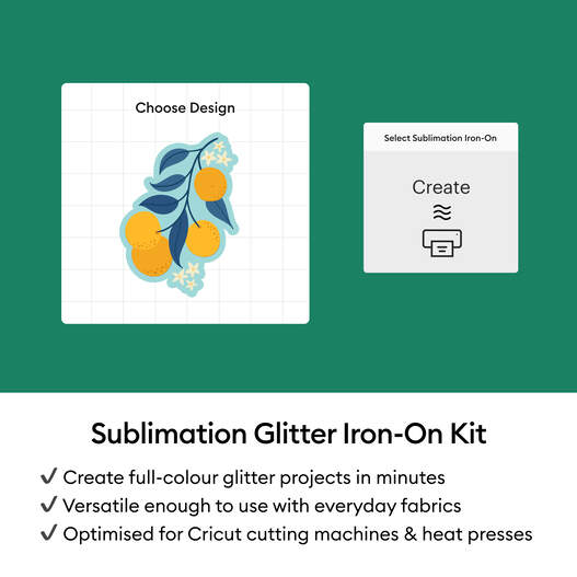 Sublimation Glitter Iron-On Kit &ndash; A4 (4 ct), Glitter White