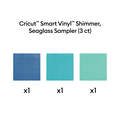Smart Vinyl&trade; &ndash; permanentes Vinyl ohne Schneidematte, Seaglass-Musterset &ndash; 33 x 30,5 cm / 13 x 12 Zoll (3 Stk.)