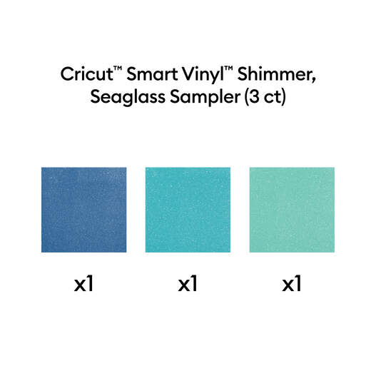 Smart Vinyl&trade; &ndash; permanentes Vinyl ohne Schneidematte, Seaglass-Musterset &ndash; 33 x 30,5 cm / 13 x 12 Zoll (3 Stk.)