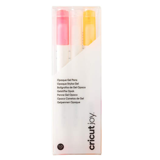 Stylos à encre gel opaques Cricut Joy™ 1,0 mm, rose/blanc/orange (3 unités)