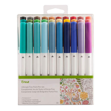 Set de 10 stylos gel pailletés arc-en-ciel Cricut
