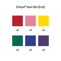 Iron-On, Regenbogen-Musterset (6 Stk.)