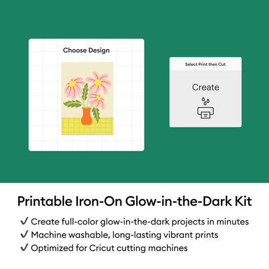 Printable Iron-On Glow in the Dark Kit &ndash; A4 (4 ct)