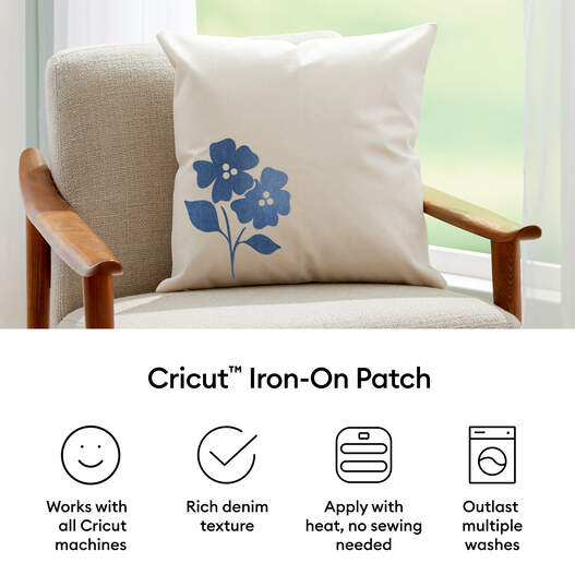 &Eacute;cusson thermocollant, tons bleu denim &ndash; 20,3 cm &times; 30,5 cm (8 po &times; 12 po) (8 unit&eacute;s)