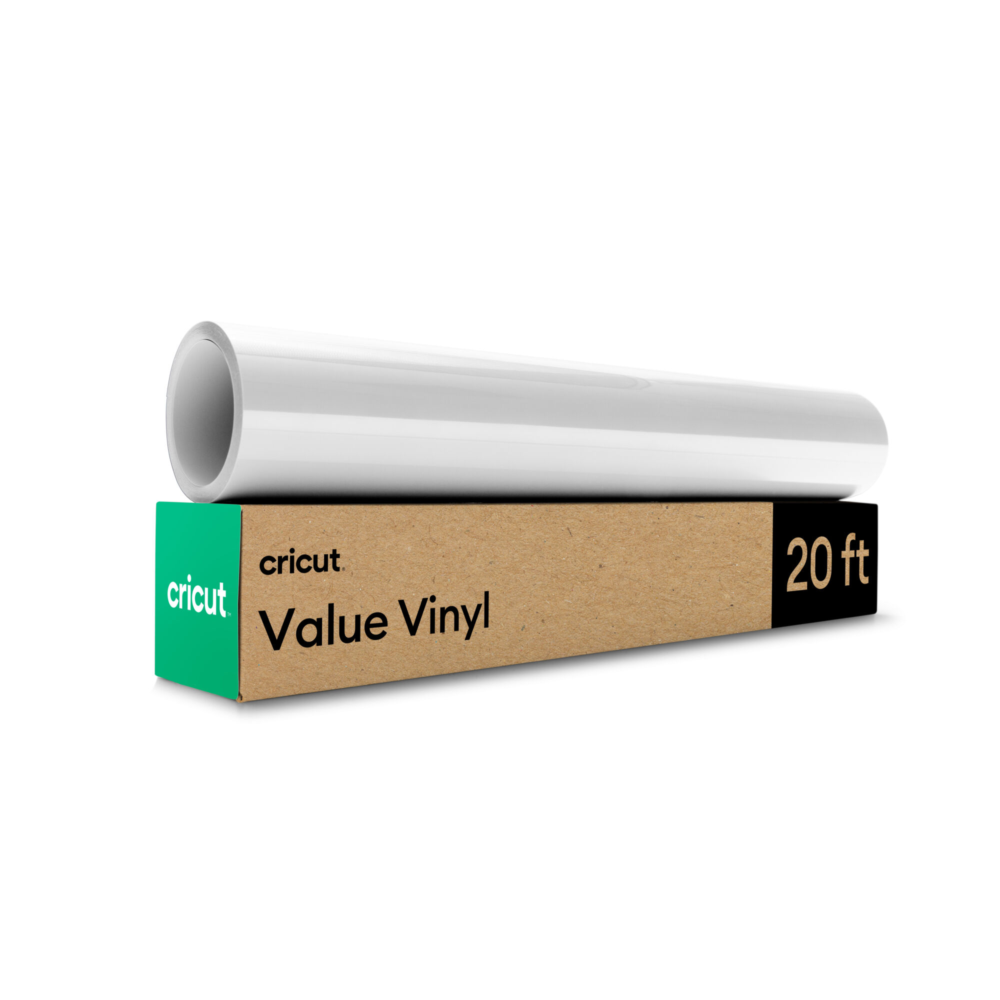 Cricut Glossy Value Vinyl (12 in x 20 ft) | White | Glossy White