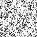 Cricut Joy™ Luxuspapier mit Kleberückseite, schwarzes und weißes Pflanzenmuster