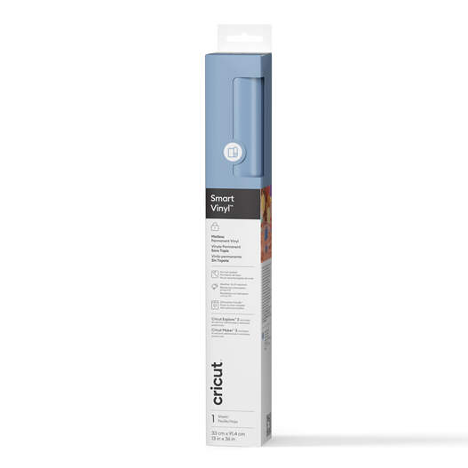 Smart Vinyl&trade; &ndash; permanentes Vinyl ohne Schneidematte (33 x 91,4 cm / 13 x 36 Zoll), Tiefes Himmelblau