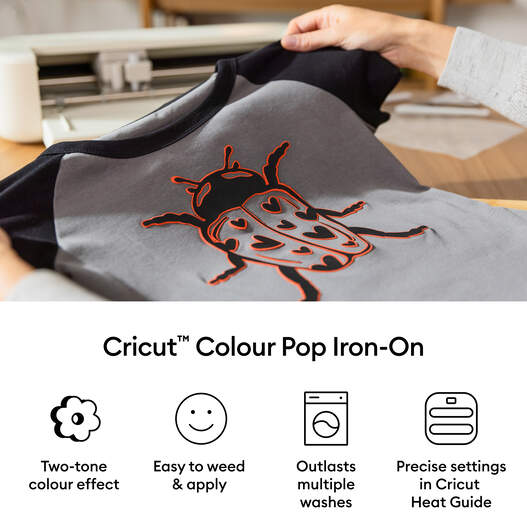 Pop-Farben Iron-On (30,5 x 48,3 cm / 12 x 19 Zoll), Black / White